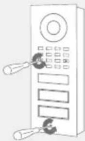 DoorBird D1102V - DISASSEMBLING THE FRONT PANEL - 3