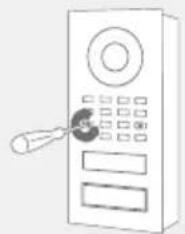 DoorBird D1102V - DISASSEMBLING THE FRONT PANEL - 2