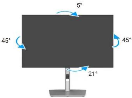 DELL UltraSharp U2725QE - Réglage de l'inclinaison et du pivotement - 1