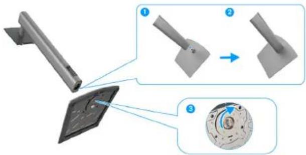 DELL UltraSharp U2725QE - Raccordement du socle - 2
