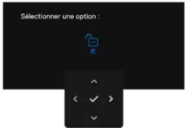 DELL UltraSharp U2725QE - Utilisez le joystick pour déverrouiller le(s) bouton(s). - 1