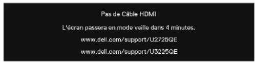 DELL UltraSharp U2725QE - Messages d'avertissement de l'OSD - 11