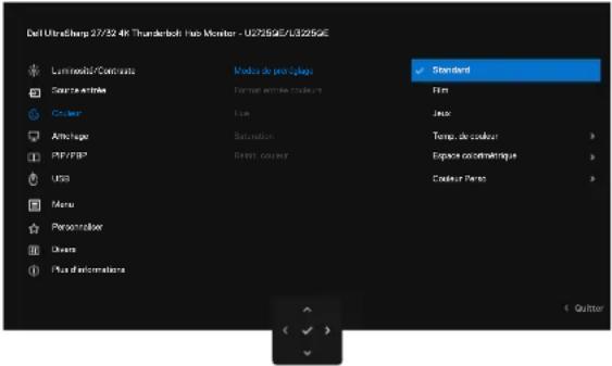 DELL UltraSharp U2725QE - Utilisation du Menu principal - 5