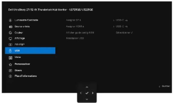 DELL UltraSharp U2725QE - Utilisation du Menu principal - 13