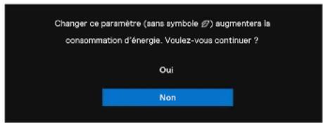 DELL UltraSharp U2725QE - Messages d'avertissement de l'OSD - 7