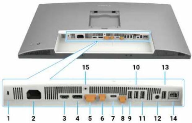 DELL UltraSharp U2725QE - Vue de dessous - 1