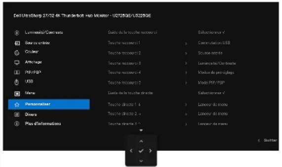 DELL UltraSharp U2725QE - Utilisation du Menu principal - 16