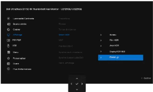 DELL UltraSharp U2725QE - Utilisation du Menu principal - 8