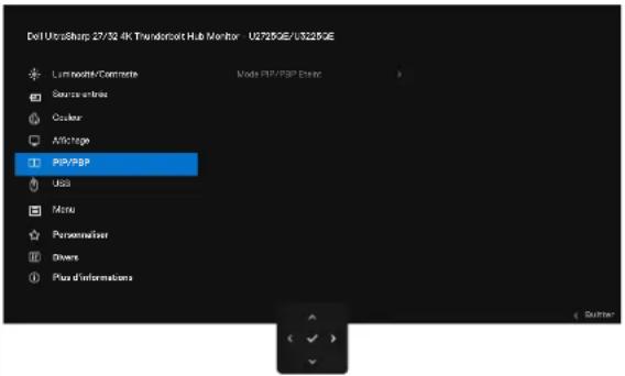 DELL UltraSharp U2725QE - Utilisation du Menu principal - 9