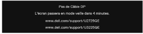 DELL UltraSharp U2725QE - Messages d'avertissement de l'OSD - 10