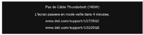 DELL UltraSharp U2725QE - Messages d'avertissement de l'OSD - 12