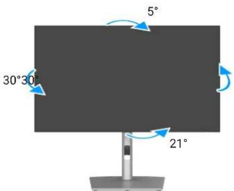 DELL UltraSharp U2725QE - Réglage de l'inclinaison et du pivotement - 2