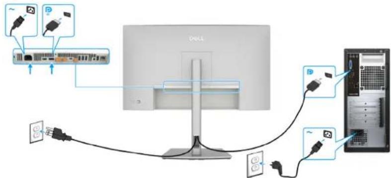DELL UltraSharp U2725QE - Branchement du câble HDMI (optionnel) - 2
