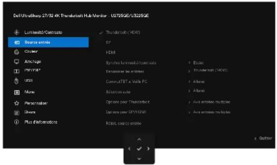 DELL UltraSharp U2725QE - Utilisation du Menu principal - 3