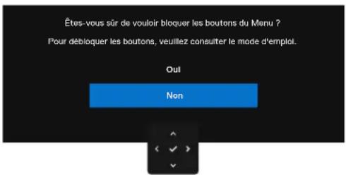 DELL UltraSharp U2725QE - Utilisation de la fonction de verrouillage OSD - 2