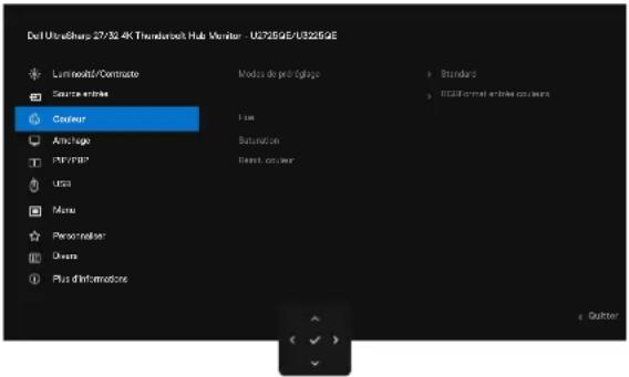 DELL UltraSharp U2725QE - Utilisation du Menu principal - 4