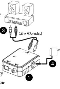 Cable RCA (inclus) 1 2 3 4 que