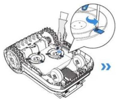 ECOVACS GOAT A1600 RTK - PASOS PARA SUSTITUIR LAS CUCHILLAS - 1