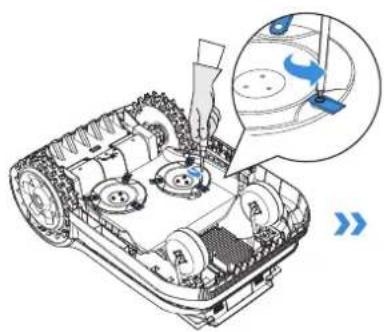 ECOVACS GOAT A1600 RTK - PASSAGGI PER LA SOSTITUZIONE DELLE LAME - 1