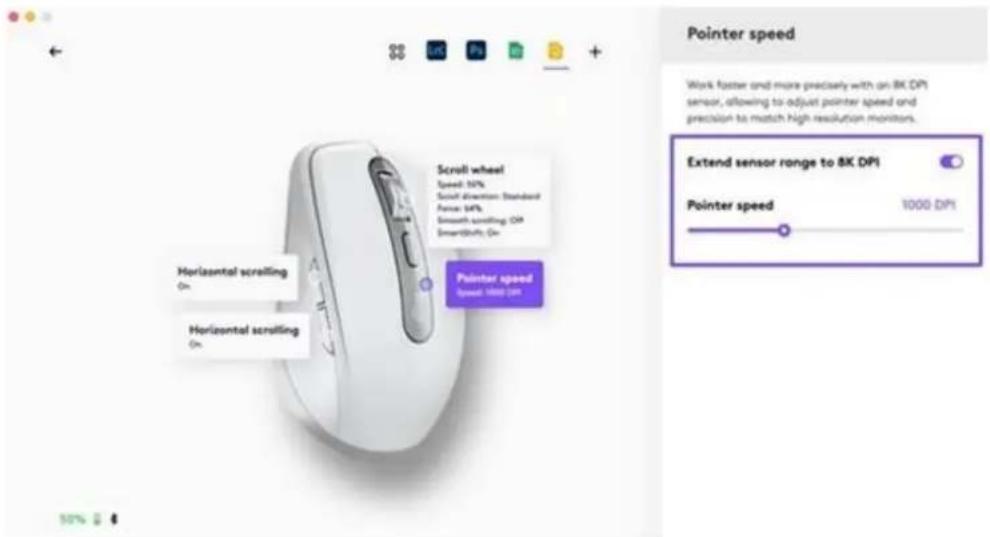 LOGITECH MX Anywhere 3S for Mac - Capteur Darkfield 8 000 PPP - 1