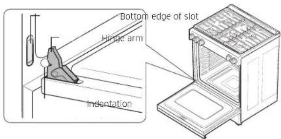 SAMSUNG NSG6DG8100SR - How to reinstall the door - 1