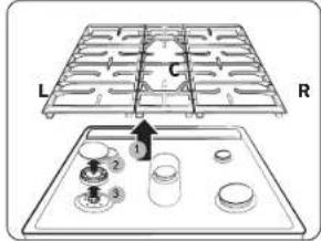 SAMSUNG NSG6DG8100SR - Burner grates and components - 1