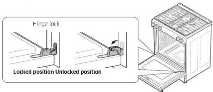 SAMSUNG NSG6DG8100SR - How to reinstall the door - 2