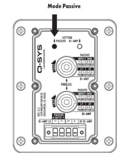 QSC PL-CA6 - Basculement du mode Passive au mode Bi-amp - 3
