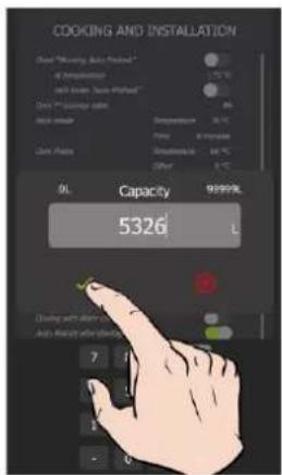 Vulcan Chef's Combi CHEF-61E - Entering a water treatment capacity value - 4