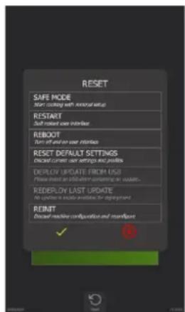 Vulcan Chef's Combi CHEF-102E - ACCESS TO THE RESET SCREEN - 3