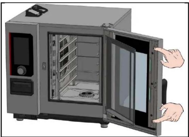 Vulcan Chef's Combi CHEF-102E - NETTOYAGE DES VITRES DE LA PORTE - 1