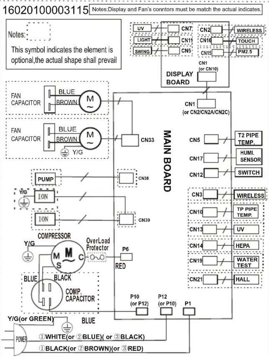 FRIGIDAIRE FHDD5034W1 - Diagramme de câblage - 1