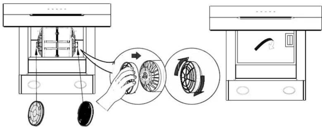 CIARRA CD6736HB - Installation von Aktivkohlefiltern (UMLUFT): - 2