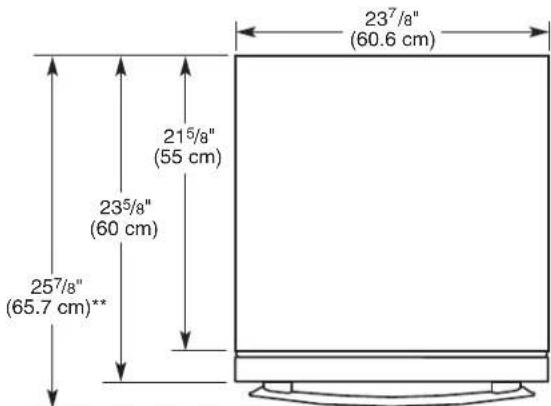KITCHENAID KUDR204KSS - Drawer width dimensions - 1