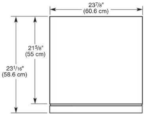 KITCHENAID KUDR204KSS - Drawer width dimensions - 2