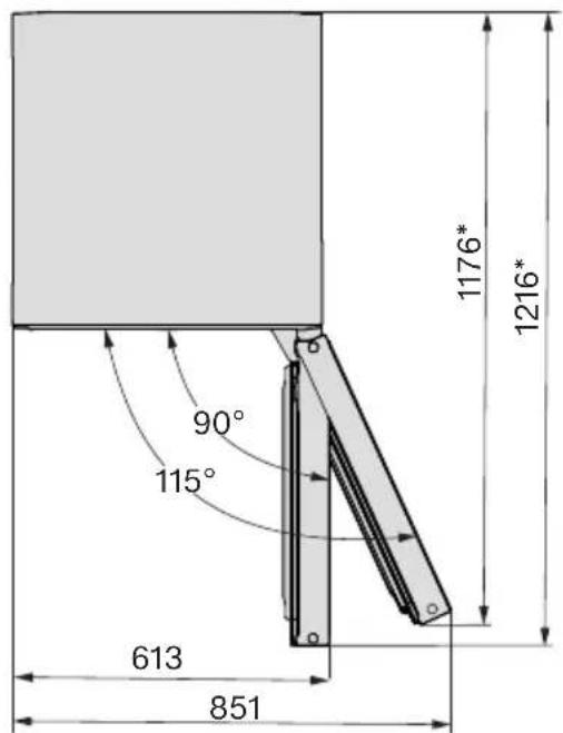 MIELE KWTS 4785 F 125 - Dimensions d'installation/Vue de dessus - 2