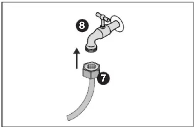 MIELE KWNS 4784 DE - Raccordement de l'appareil de froid à l'arrivée d'eau - 2