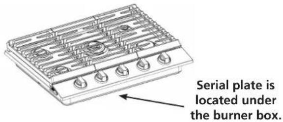 FRIGIDAIRE FCCG3027SS - Model and Serial Number Location - 1