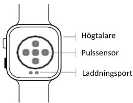 Högtalare Pulssensor Laddningsport