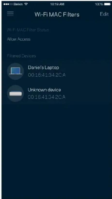 LINKSYS Atlas 6 AX3000 MX2002 - Φίλτρα MAC ασύρματου δικτύου - 1
