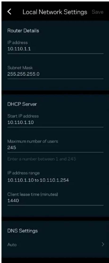 LINKSYS Atlas 6 AX3000 MX2002 - Vietinio tinklo nuostatos - 1