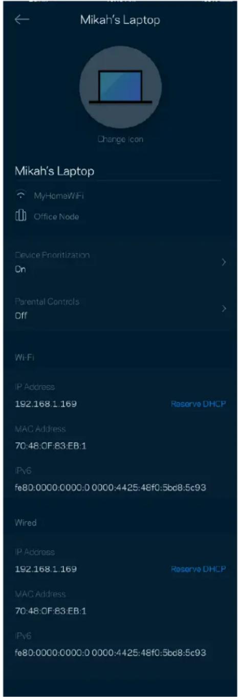 LINKSYS Atlas 6 AX3000 MX2002 - Pentru a vizualiza sau schimba detaliile dispozitivului - 1