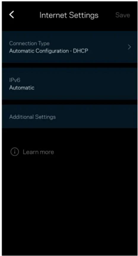 LINKSYS Atlas 6 AX3000 MX2002 - Internet Settings - 1