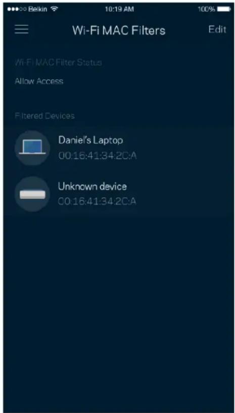 LINKSYS Atlas Pro 6 MX5503 - Wi-Fi MAC Filters - 1
