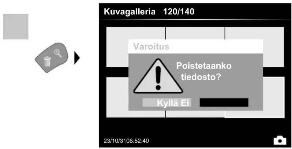 Laserliner VideoInspector Mini - Toistotila: Tallenteen poistaminen - 1