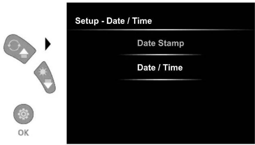 Laserliner VideoInspector Mini - Settings mode: Set date / time - 1