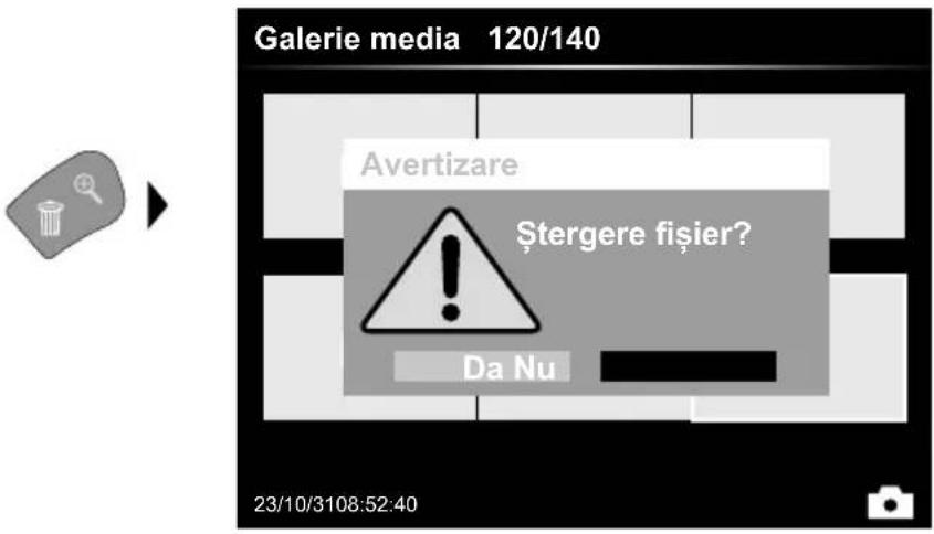 Laserliner VideoInspector Mini - Modul de redare: Ştergerea înregistrării - 1