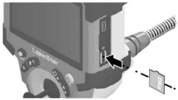 Laserliner VideoInspector Mini - B Wkładanie karty micro SD - 1