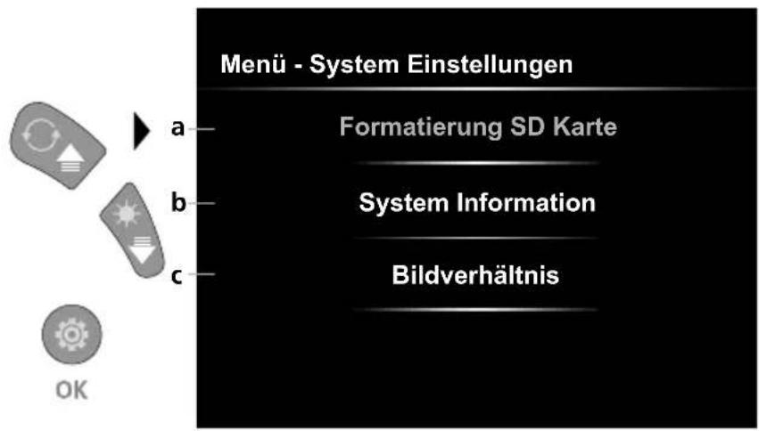 Laserliner VideoInspector Mini - Einstellungsmodus: System Einstellungen - 1