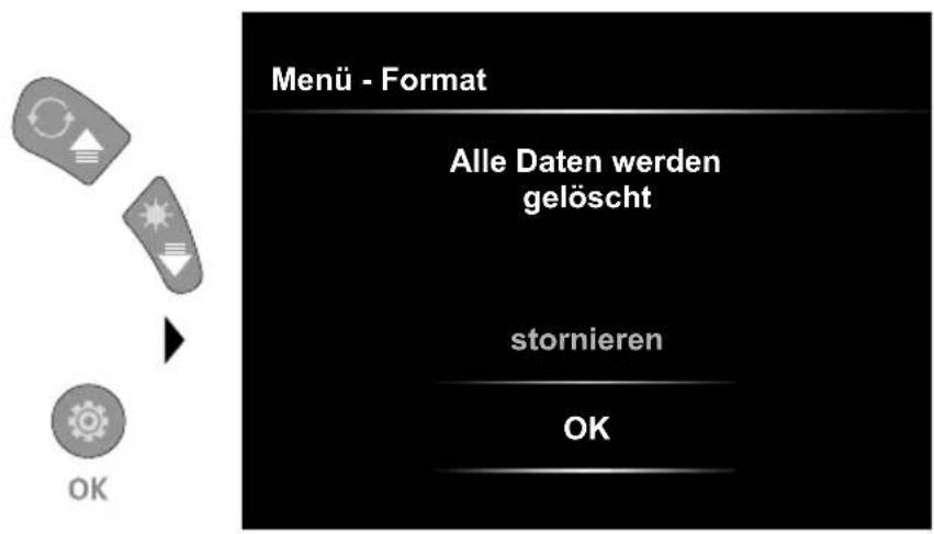Laserliner VideoInspector Mini - Einstellungsmodus: Formatierung SD Karte - 1